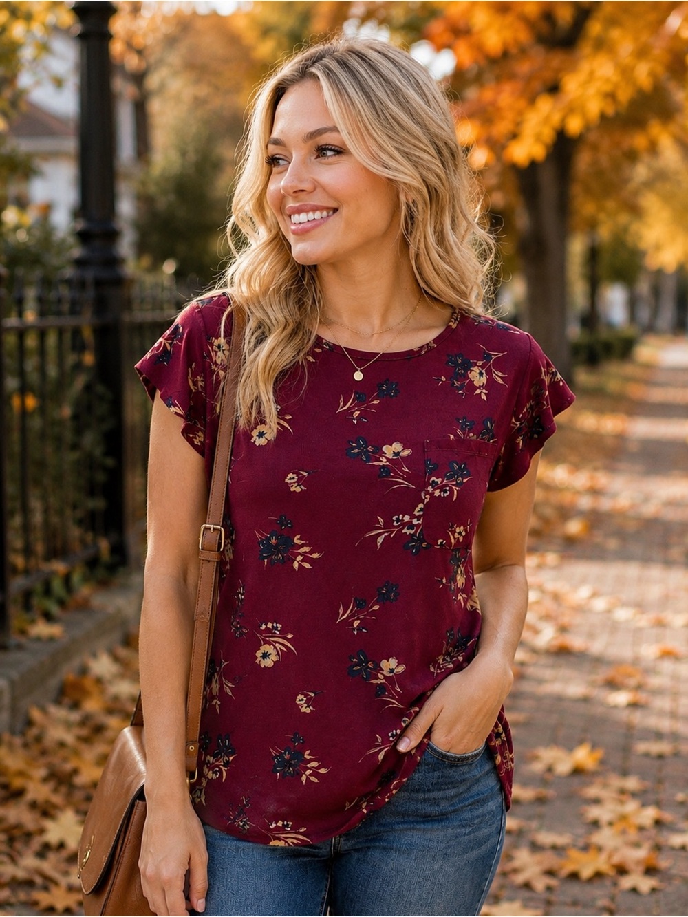 Lily White Floral Blouse